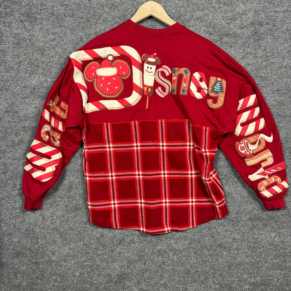 Disney Spirit Jersey Size Small Sweatshirt Holiday Mickey Hot Cocoa Candycane